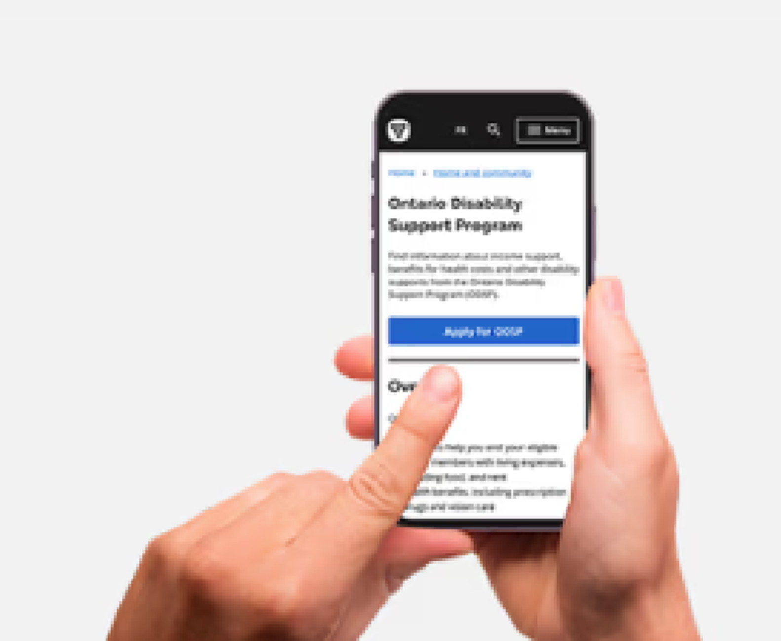 Bundled Ontario Works and ODSP application prototype